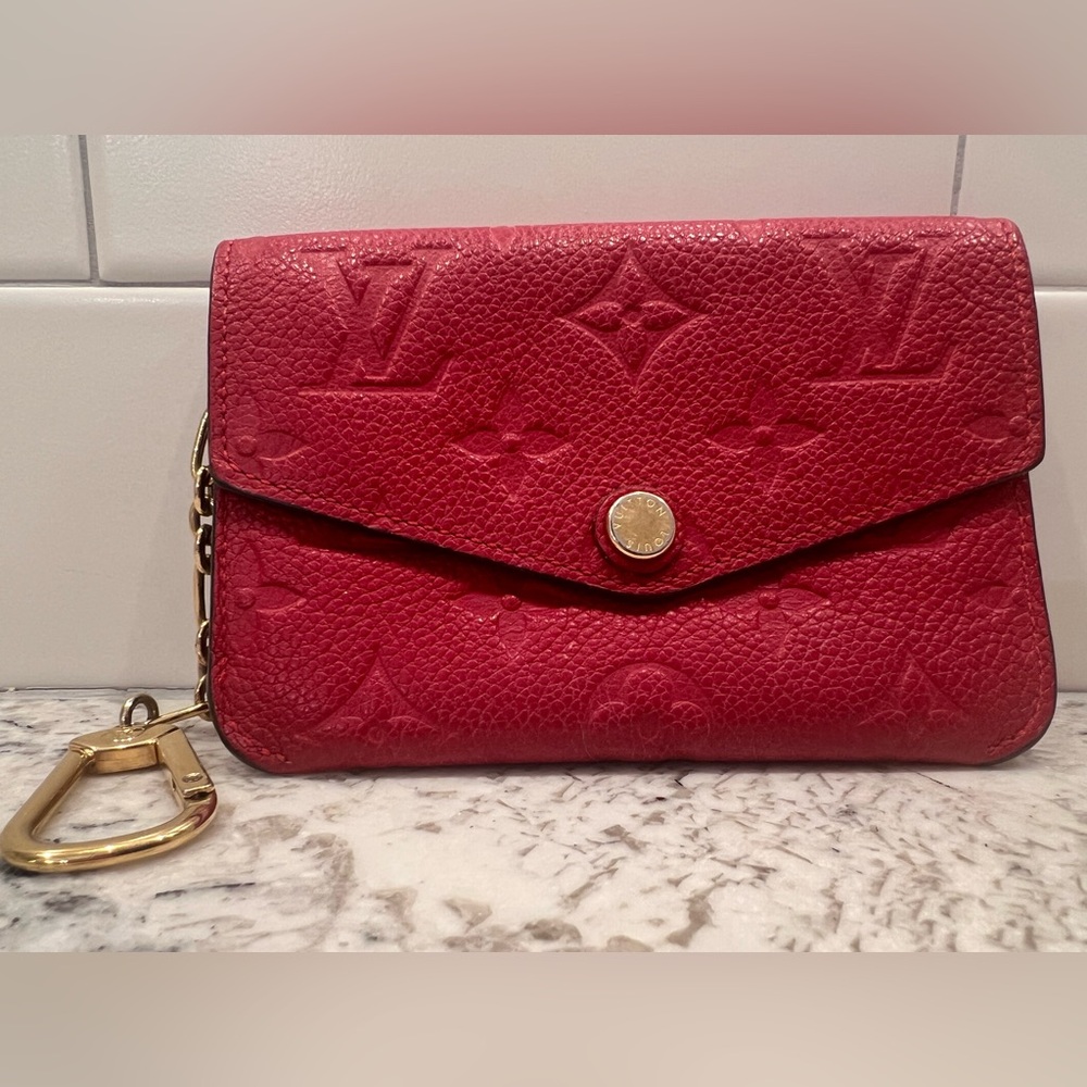 Louis Vuitton Red Leather key pouch